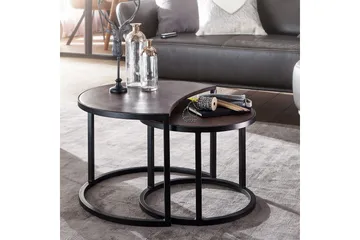 Willowdale Satsbord 60 cm Runt - Teak/Svart - Products - Möbler - Bord & matgrupp - Avlastningsbord & sidobord - Satsbord