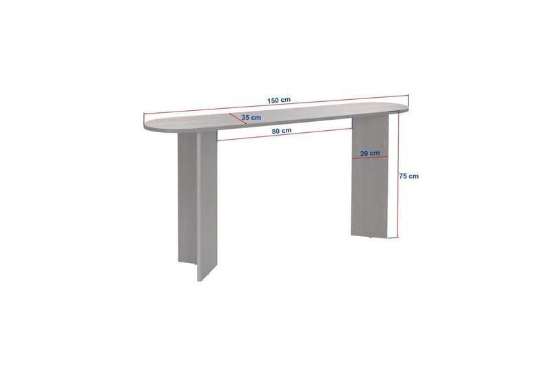 Yeno Konsollbord 150 cm - Chokladbrun - Products - Möbler - Bord & matgrupp - Avlastningsbord & sidobord - Konsolbord & hallbord