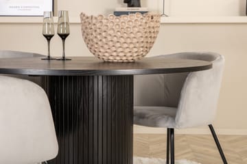 Bianca Matgrupp 110 cm Rund med 4 Berit stolar - Svart - Products - Möbler - Bord & matgrupp - Matgrupp