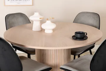 Bianca Matgrupp 110 cm Rund med 4 Emma stolar - Svart - Products - Möbler - Bord & matgrupp - Matgrupp