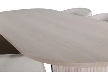 Bianca Matgrupp 200 cm Oval med 4 Berit stolar - Beige - Products - Möbler - Bord & matgrupp - Matgrupp