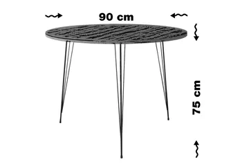 Bonnick Bord 90 cm - Valnöt - Products - Möbler - Bord & matgrupp - Matbord & köksbord