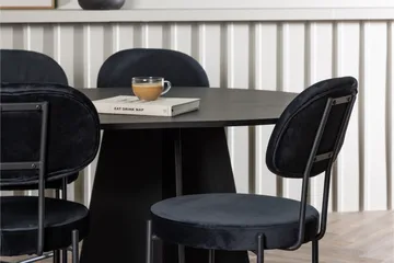 Bootcut Matgrupp 230 cm Oval med 6 Stella stolar - Svart - Products - Möbler - Bord & matgrupp - Matgrupp