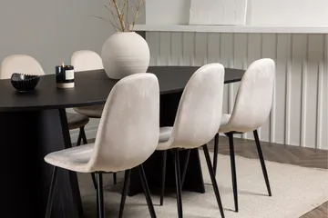 Bootcut Matgrupp 230 cm Rektangulär med 6 Polar stolar - Beige - Products - Möbler - Bord & matgrupp - Matgrupp