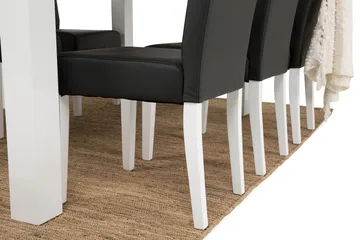 Cibus Matgrupp 180 cm med 6 Viktor Stol - Vit/Svart - Products - Möbler - Bord & matgrupp - Matgrupp