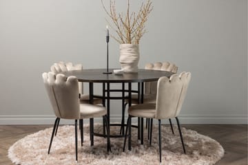 Copenhagen Matgrupp 115 cm Rund med 4 Limhamn stolar - Beige - Products - Möbler - Bord & matgrupp - Matgrupp