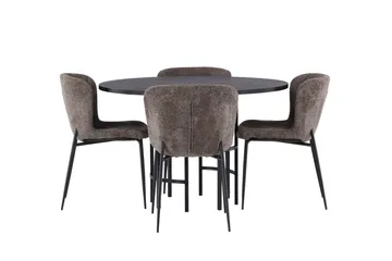 Copenhagen Matgrupp 115 cm Rund med 4 Modesto stolar - Beige - Products - Möbler - Bord & matgrupp - Matgrupp