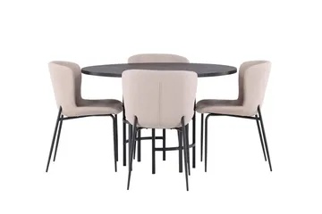 Copenhagen Matgrupp 115 cm Rund med 4 Modesto stolar - Svart - Products - Möbler - Bord & matgrupp - Matgrupp