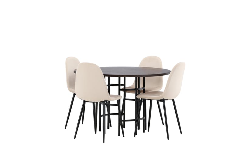 Copenhagen Matgrupp 115 cm Rund med 4 Polar stolar - Beige - Products - Möbler - Bord & matgrupp - Matgrupp