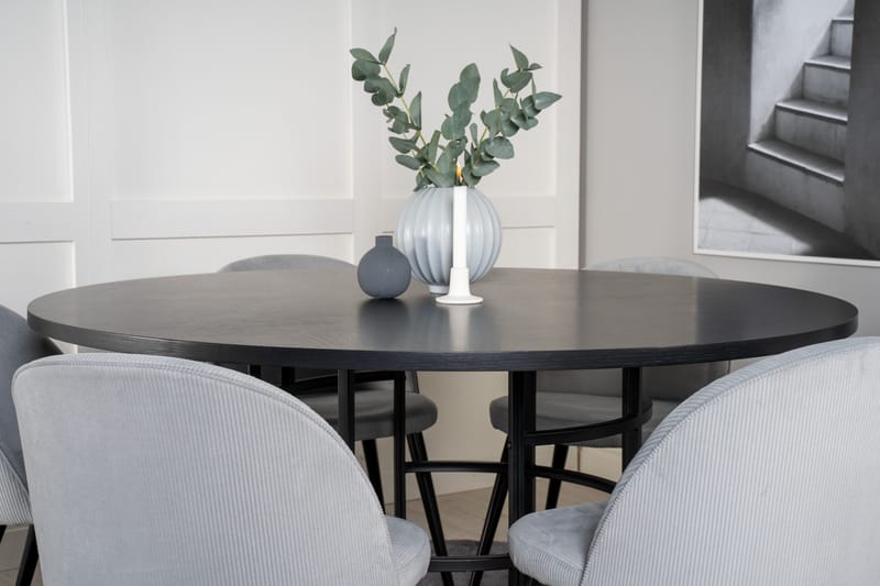 Copenhagen Matgrupp med 6 Valerie Matstolar Manchester Grå/S - Furniture Fashion - Products - Möbler - Bord & matgrupp - Matgrupp