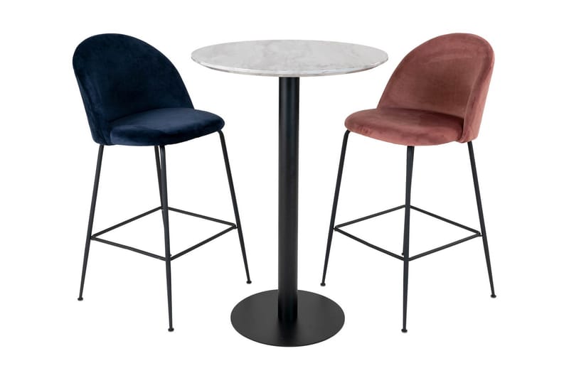 Daddeli Barbord 70 cm Rund - Vit/Grå/Svart - Products - Möbler - Bord & matgrupp - Barbord & ståbord