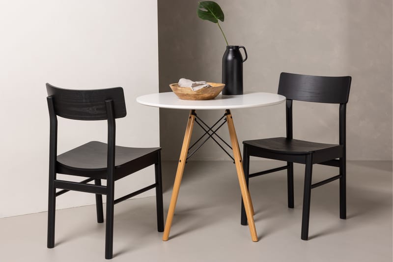 Danburi Matgrupp 60 cm Rund med 2 Montros stolar - Svart - Products - Möbler - Bord & matgrupp - Matgrupp