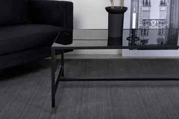 Dipp Soffbord 130 cm Marmormönster - Glas/Svart/Mässing - Products - Möbler - Bord & matgrupp - Soffbord