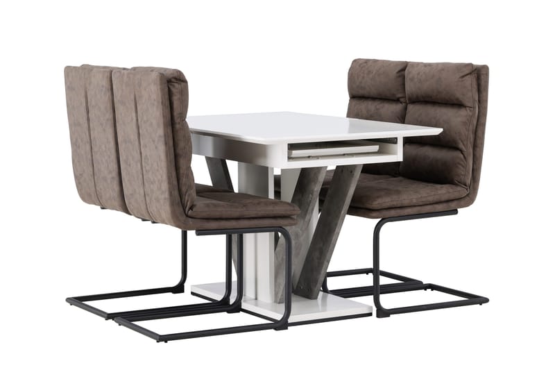 Disa Matgrupp 120 cm Rektangulär med 4 Zizo stolar - Brun - Products - Möbler - Bord & matgrupp - Matgrupp