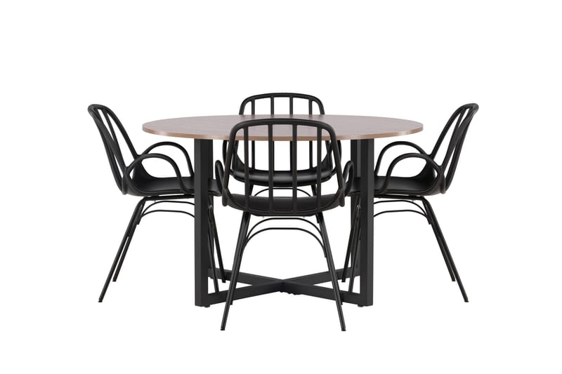 Durango Matgrupp 120 cm Rund med 4 Dyrön Stolar - Valnöt - Products - Möbler - Bord & matgrupp - Matgrupp