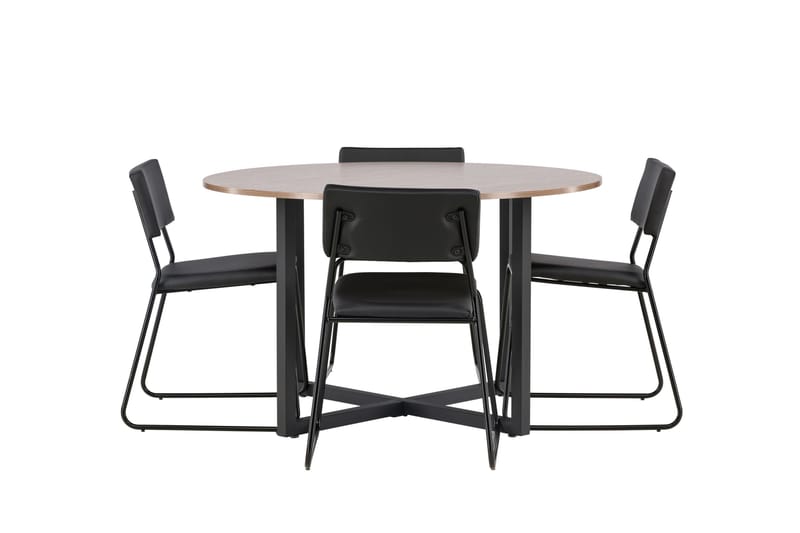 Durango Matgrupp 120 cm Rund med 4 Kenth Stolar - Valnöt - Products - Möbler - Bord & matgrupp - Matgrupp