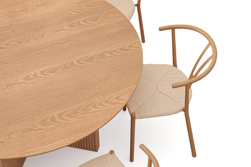 Edda Matgrupp runt 150 cm Ek med 6 Elysia Matstolar - Ek - Products - Möbler - Bord & matgrupp - Matgrupp