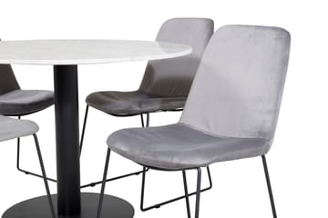 Estelle Matgrupp 106 cm Rund med 4 Muce stolar - Svart - Products - Möbler - Bord & matgrupp - Matgrupp