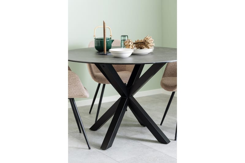 Ganesh Matbord 119 cm Rund - Svart - Products - Möbler - Bord & matgrupp - Matbord & köksbord