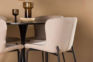 Glade Matgrupp 100 cm Rund med 4 Modesto stolar - Beige - Products - Möbler - Bord & matgrupp - Matgrupp