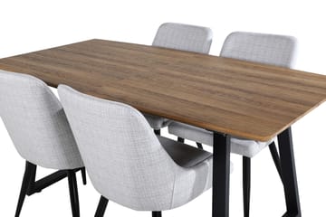 Inca Matgrupp 160 cm Rektangulär med 4 Plaza stolar - Svart - Products - Möbler - Bord & matgrupp - Matgrupp