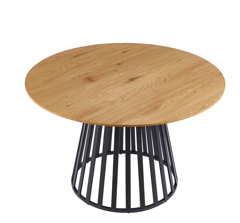 Inez runt matbord Ø120 cm ekfanèr / Svart metall - Ekfanèr / Svart Metall - Products - Möbler - Bord & matgrupp - Matbord & köksbord