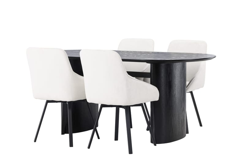 Isolde Matgrupp 180 cm Oval med 4 Rosie stolar - Beige - Products - Möbler - Bord & matgrupp - Matgrupp