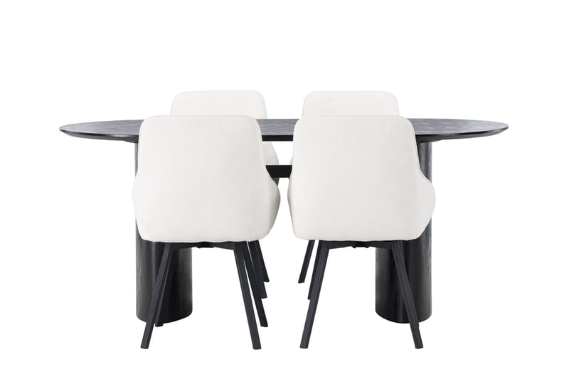 Isolde Matgrupp 180 cm Oval med 4 Rosie stolar - Beige - Products - Möbler - Bord & matgrupp - Matgrupp