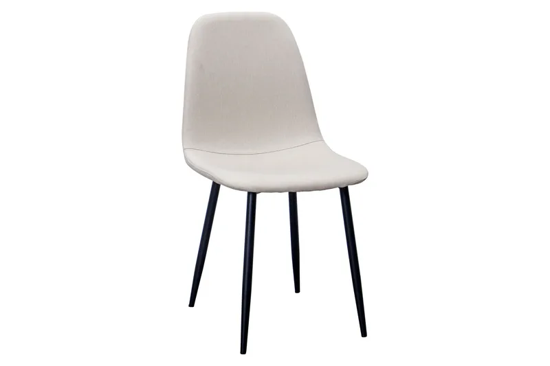 Jasmin Förlängningsbart Matbord 180 cm +  6 st Nibe stol beige med svarta ben - Vit/Beige - Products - Möbler - Bord & matgrupp - Matgrupp
