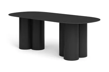 Juno Matbord Oval 220x100 cm Fanér, Svartlaserad ek