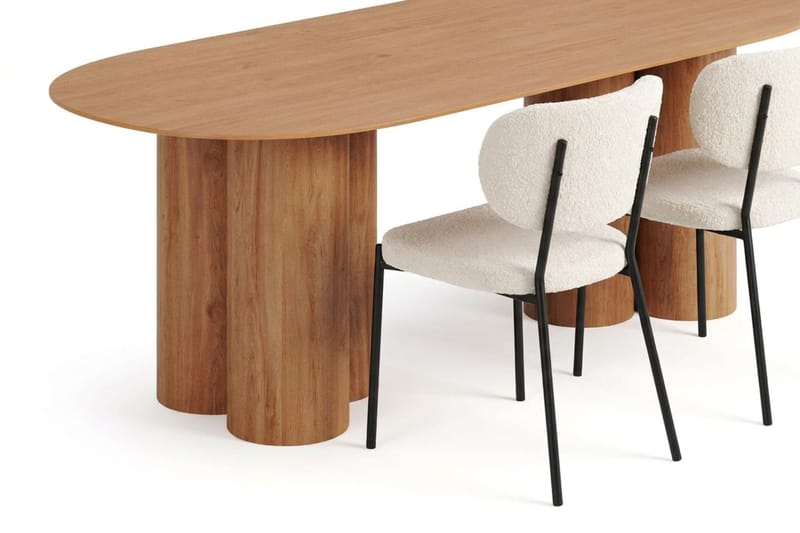 Juno Matgrupp rektangulärt 220 cm Ek med 8 Gemmiano Matstolar - Ek - Products - Möbler - Bord & matgrupp - Matgrupp