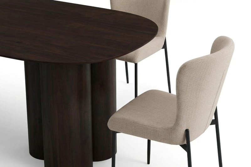 Juno Matgrupp rektangulärt 220 cm Rökt Ek med 6 Elsie Matstolar - Rökt ek - Products - Möbler - Bord & matgrupp - Matgrupp