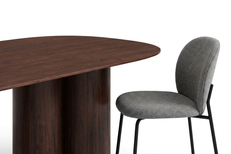 Juno Matgrupp rektangulärt 220 cm Valnöt med 8 Sawako Matstolar - Valnöt - Products - Möbler - Bord & matgrupp - Matgrupp