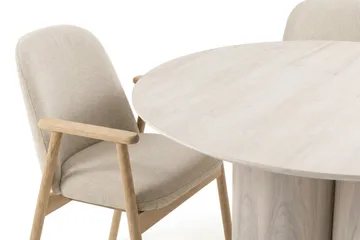Juno Matgrupp runt 110 cm Vitlaserad med 4 Reciclar Matstolar - Vitlaserad - Products - Möbler - Bord & matgrupp - Matgrupp
