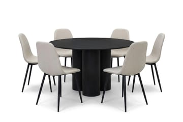 Beige/Svarta metallben - Svart