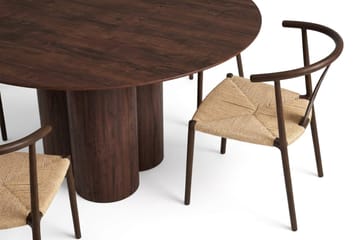 Juno Matgrupp runt 130 cm Valnöt med 6 Elysia Matstolar - Products - Möbler - Bord & matgrupp - Matgrupp