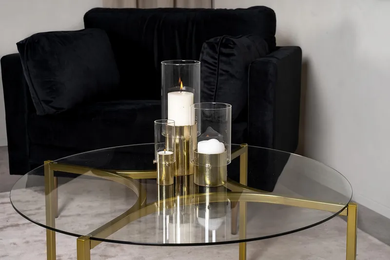 Kivik Soffbord Runt 75cm - Transparent - Products - Möbler - Bord & matgrupp - Soffbord