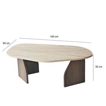 Berriaren Skrivbord 100x35x60 cm - Travertine Walnut - Products - Möbler - Bord & matgrupp - Kontorsbord - Datorbord