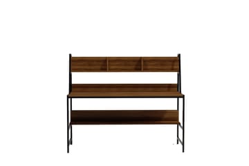 Faydali Skrivbord 140 cm med Förvaring Hyllor - Mörkbrun/Svart - Products - Möbler - Bord & matgrupp - Kontorsbord - Datorbord
