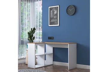 Freal Skrivbord 4 Hyllor 120 cm - Natur/Vit - Products - Möbler - Bord & matgrupp - Kontorsbord - Datorbord
