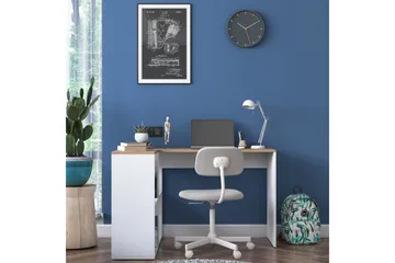Freal Skrivbord 4 Hyllor 120 cm - Natur/Vit - Products - Möbler - Bord & matgrupp - Kontorsbord - Datorbord