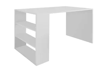 Irbene Skrivbord 90 cm med Förvaring 3 Hyllor - Vit - Products - Möbler - Bord & matgrupp - Kontorsbord - Datorbord