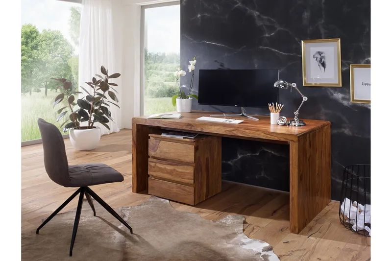 Kanaria Skrivbord 140 cm - Trä/natur - Products - Möbler - Bord & matgrupp - Kontorsbord - Datorbord