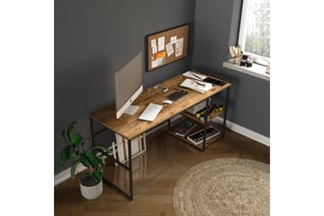 Parythe Skrivbord 160x75x160 cm med förvaring - Grön - Products - Möbler - Bord & matgrupp - Kontorsbord - Datorbord