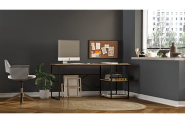 Parythe Skrivbord 160x75x160 cm med förvaring - Grön - Products - Möbler - Bord & matgrupp - Kontorsbord - Datorbord