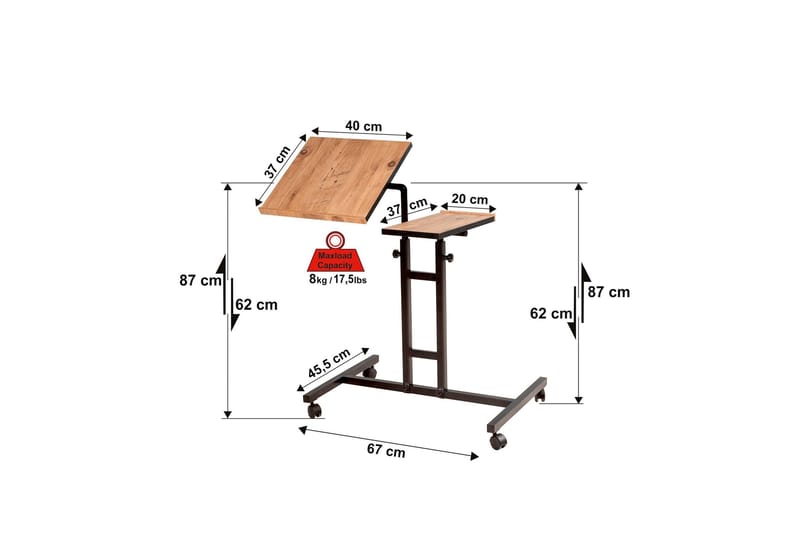 Morse Ståskrivbord 67 cm - Trä/natur/Svart - Products - Möbler - Bord & matgrupp - Kontorsbord - Skrivbord
