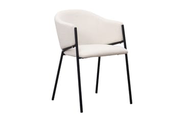 Kopparbo Matbord 180-240 cm Förlängningsbart med 4 Filip Matstolar - Svart / Vit Bouclé - Products - Möbler - Bord & matgrupp - Matgrupp