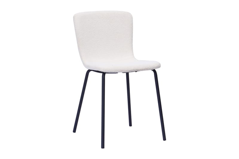 Kopparbo Matbord 180-240 cm Förlängningsbart med 4 Katy Matstolar - Svart / Vit Bouclé / Metallben Svart - Products - Möbler - Bord & matgrupp - Matgrupp