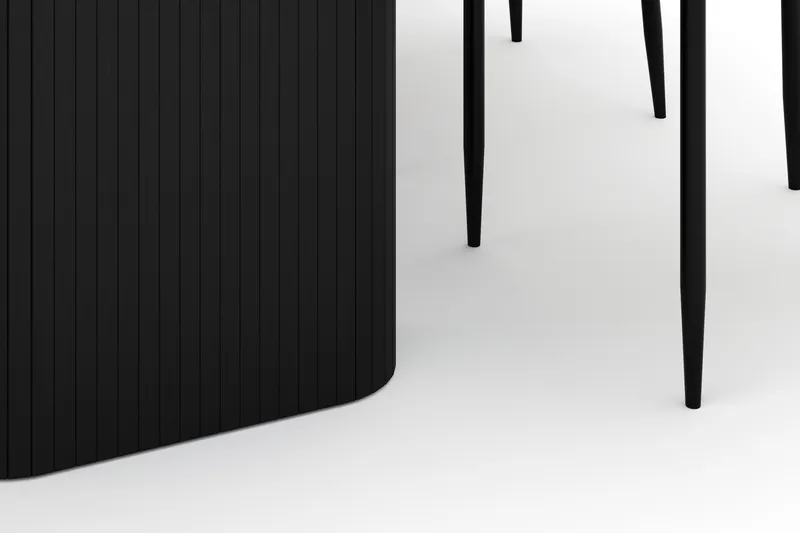 Kopparbo Matbord 180-240 cm Förlängningsbart med 6 Sawako Stolar - Svart - Products - Möbler - Bord & matgrupp - Matgrupp