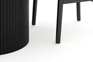 Kopparbo Matgrupp 106 cm Rund med 4 Dastoori Matstol - 2220067-4,2229318-1 - Svart - Products - Möbler - Bord & matgrupp - Matgrupp